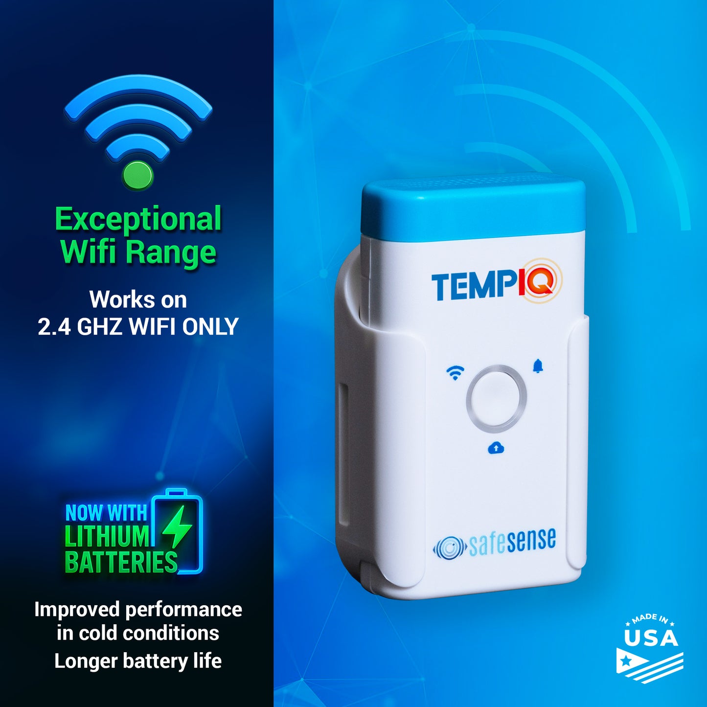 TempIQ WiFi Temperature & Humidity Sensor – Remote Monitoring with Alerts