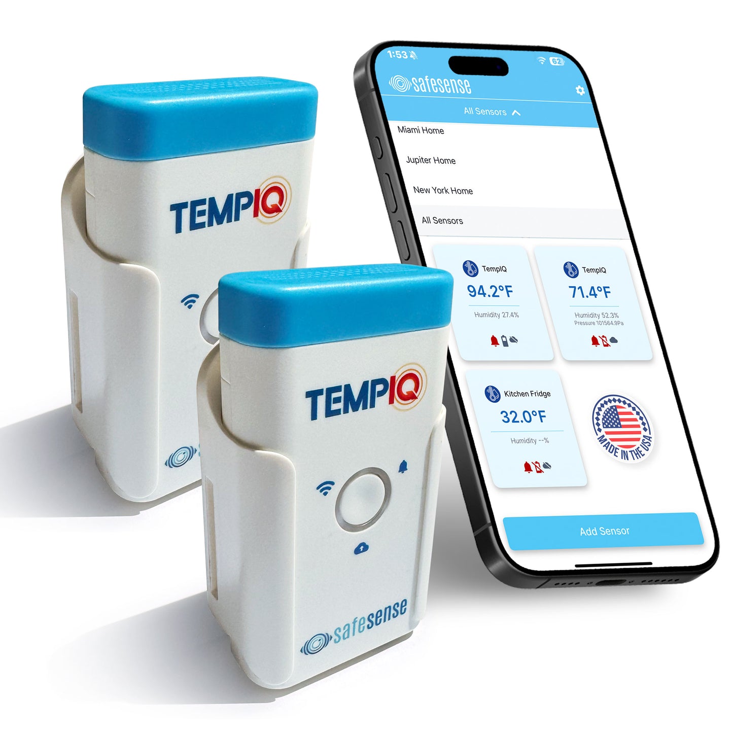 TempIQ WiFi Temperature & Humidity Sensor – Remote Monitoring with Alerts