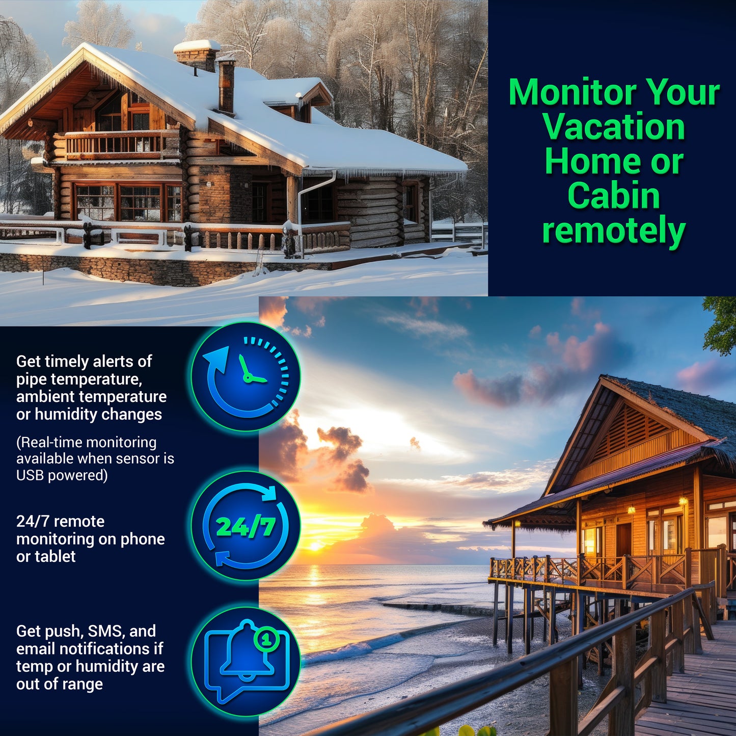TempTouch Temperature Sensor with Pipe Strap – Freeze Alert & Remote Monitoring