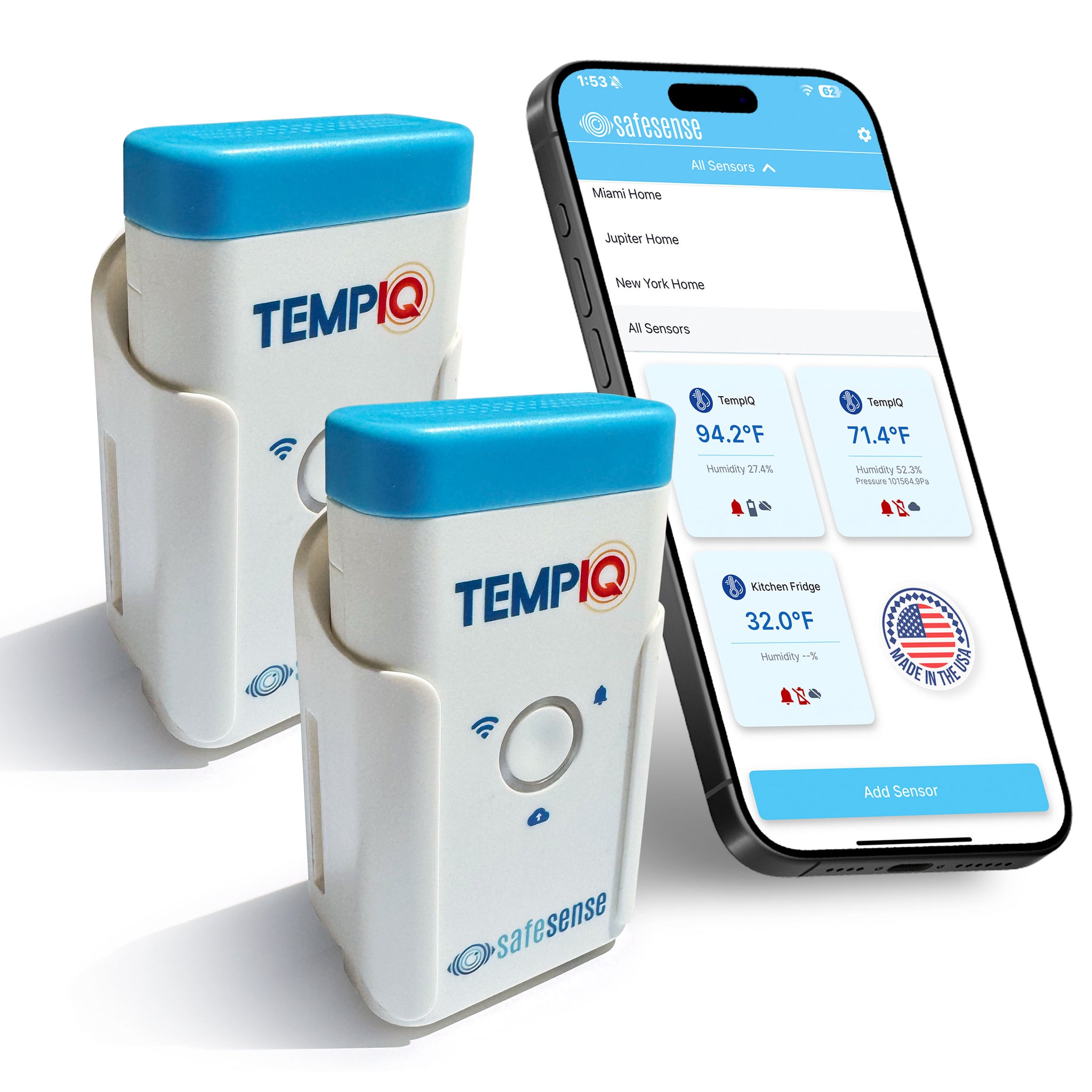 TempIQ WiFi Temperature & Humidity Sensor – Remote Monitoring with Alerts