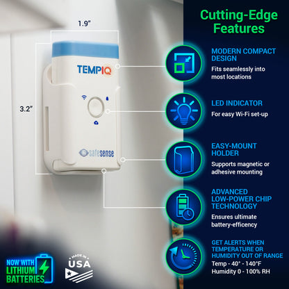 TempIQ WiFi Temperature & Humidity Sensor – Remote Monitoring with Alerts